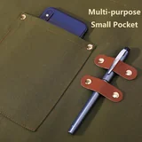 View 8: AFUN grey green 12 oz water-repellent apron, detail view 8