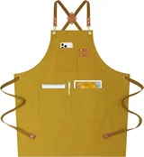 View 1: AFUN brown 12 oz water-repellent apron, front view