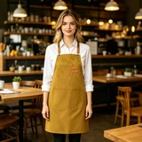 View 2: AFUN brown 12 oz water-repellent apron, detail view 2