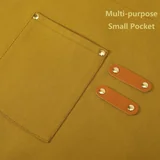 View 5: AFUN brown 12 oz water-repellent apron, detail view 5