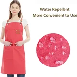 View 3: AFUN pink 12 oz water-repellent apron, detail view 3