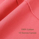 View 5: AFUN pink 12 oz water-repellent apron, detail view 5