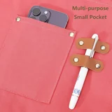 View 7: AFUN pink 12 oz water-repellent apron, detail view 7