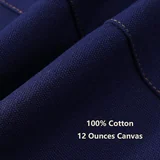 View 5: AFUN dark blue 12 oz water-repellent apron, detail view 5
