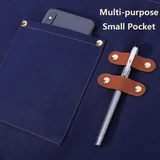 View 8: AFUN dark blue 12 oz water-repellent apron, detail view 8