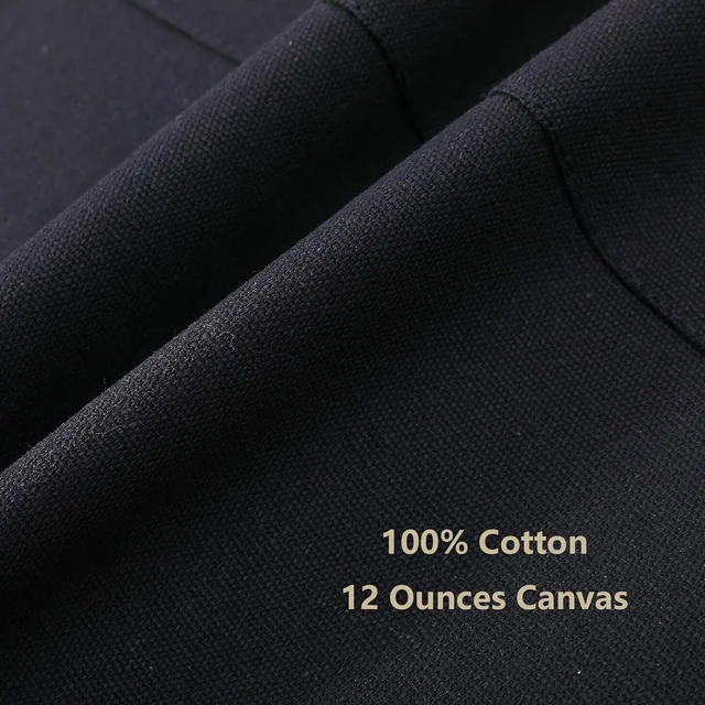 AFUN black 12 oz water-repellent apron, detail view 5