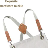 View 3: AFUN beige 16 oz canvas apron, detail view 3
