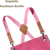 View 3: AFUN pink 16 oz canvas apron, detail view 3