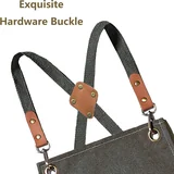 View 3: AFUN grey green 16 oz canvas apron, detail view 3