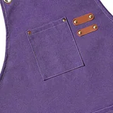 View 4: AFUN purple 16 oz canvas apron, detail view 4