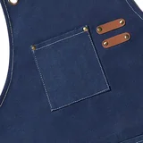 View 4: AFUN dark blue 16 oz canvas apron, detail view 4