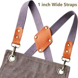 View 3: AFUN grey canvas tool apron, detail view 3