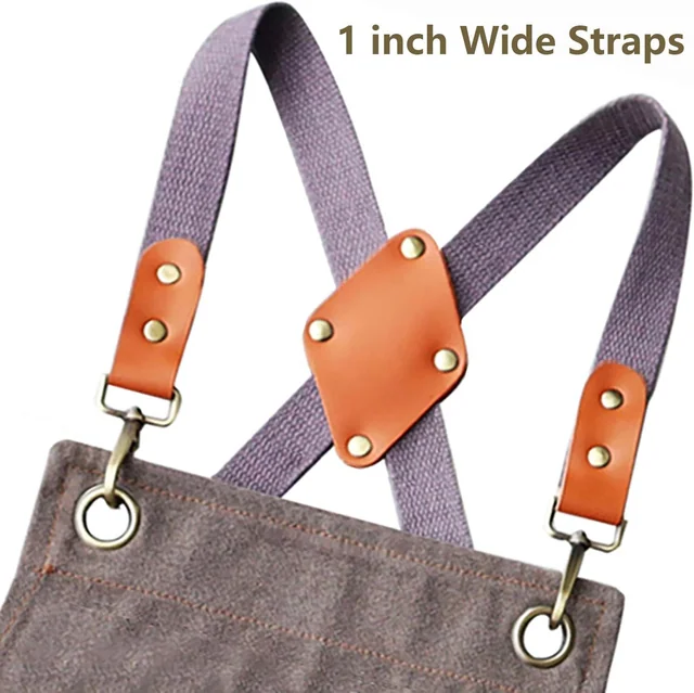 AFUN grey canvas tool apron, detail view 3