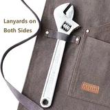 View 6: AFUN grey canvas tool apron, detail view 6