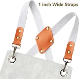 View 3: AFUN beige canvas tool apron, detail view 3