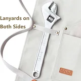 View 6: AFUN beige canvas tool apron, detail view 6