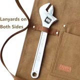 View 6: AFUN brown canvas tool apron, detail view 6
