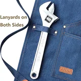 View 6: AFUN dark blue canvas tool apron, detail view 6