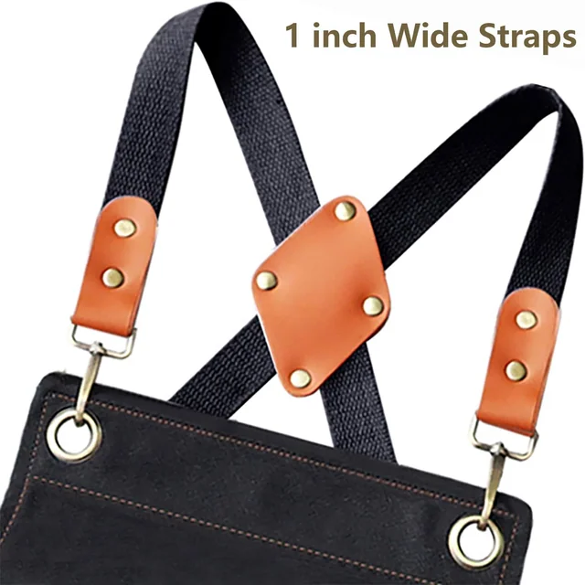 AFUN black canvas tool apron, detail view 3