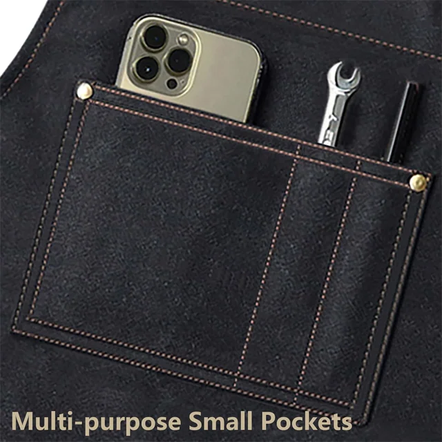 AFUN black canvas tool apron, detail view 4