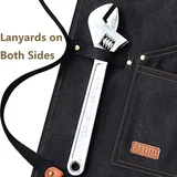 View 6: AFUN black canvas tool apron, detail view 6